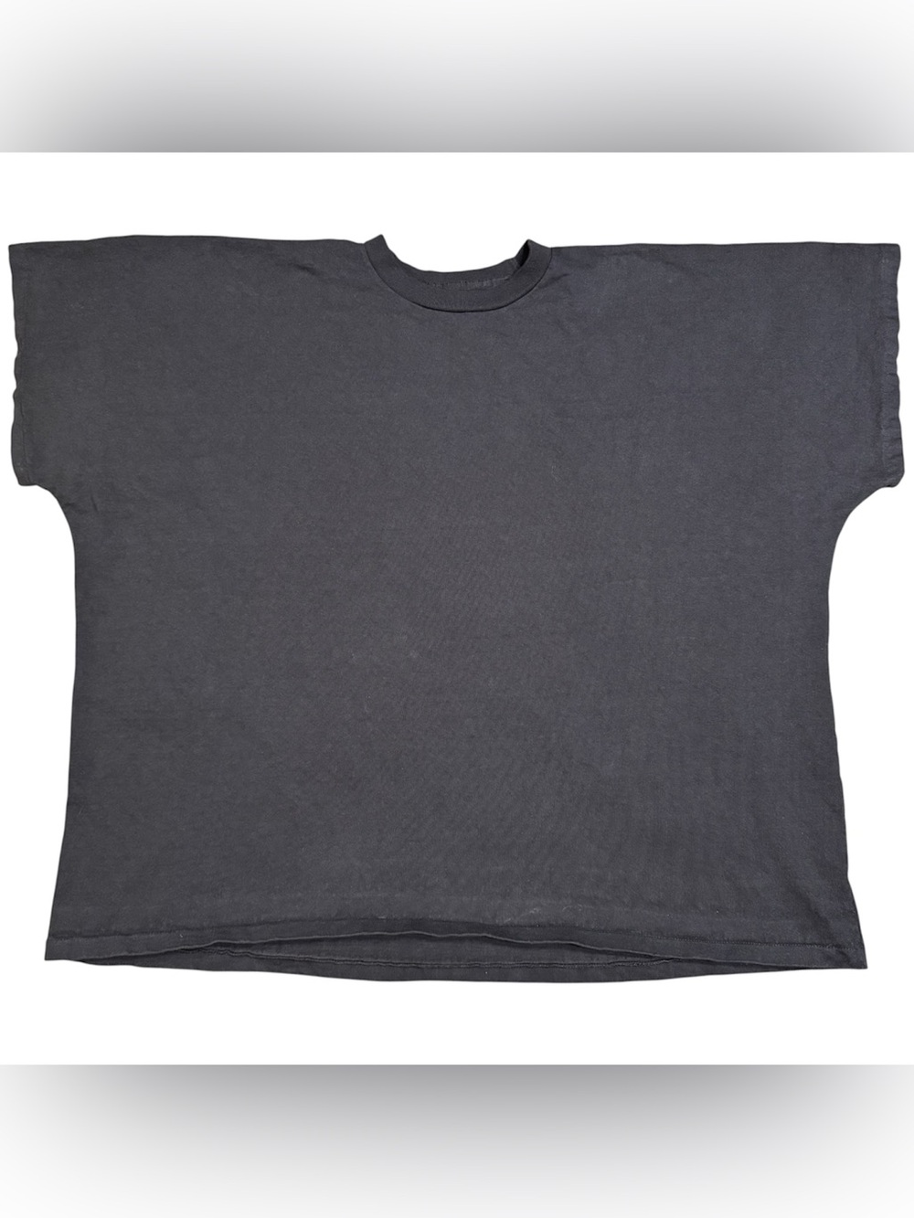 YZY Yeezy Kanye West Black Blank T Shirt Mens Size 3 Made USA Oversized Boxy Tee